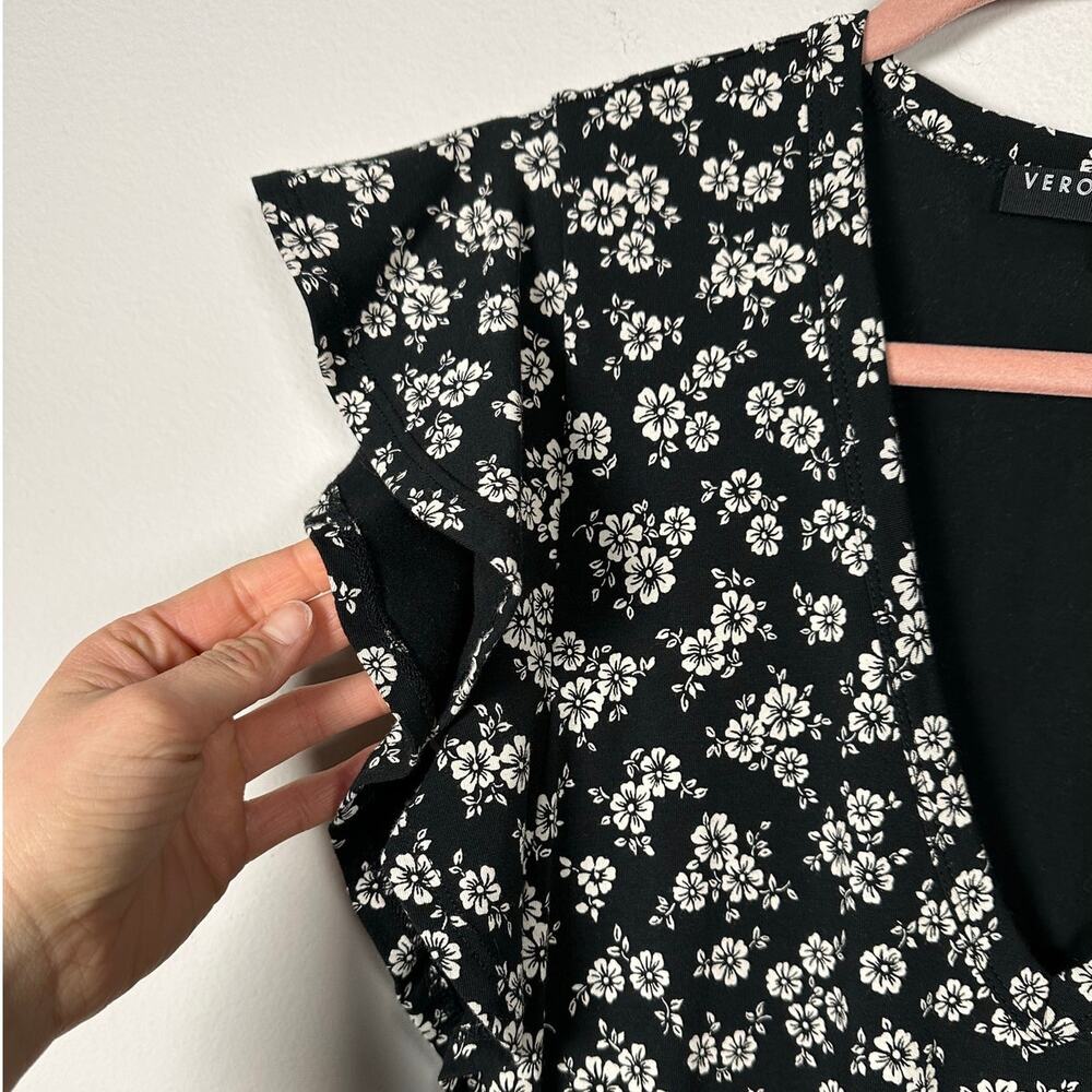 Veronica Beard Black and White Floral Mini Dress - Picture 5 of 13
